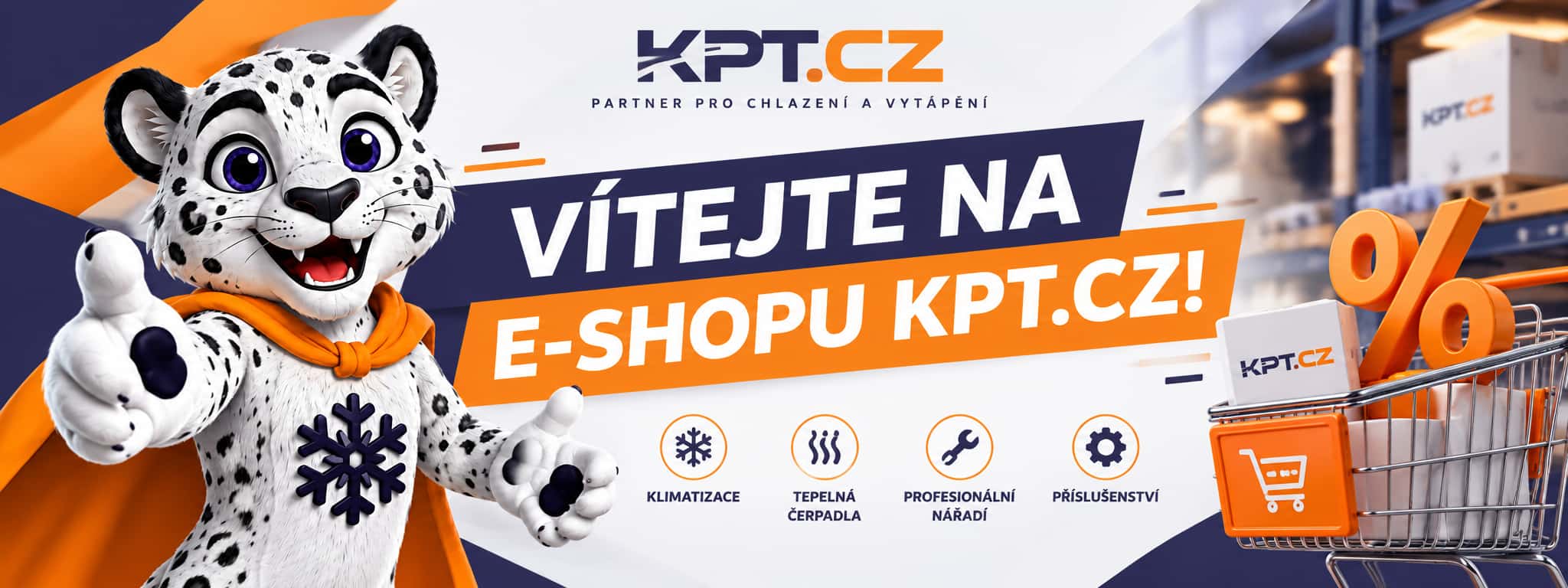 Uvítací banner e‑shopu KPT.CZ